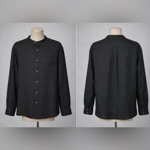 Todd Snyder Baird McNutt Irish Linen Shirt Men’s XXL Black Button Up Long Sleeve